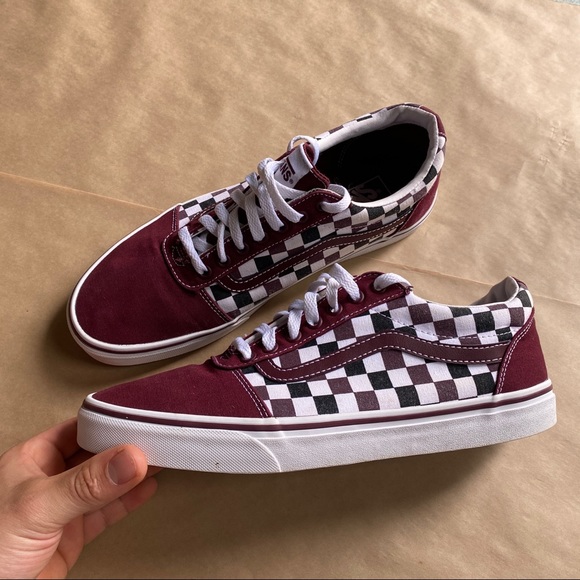 mens checkered vans old skool